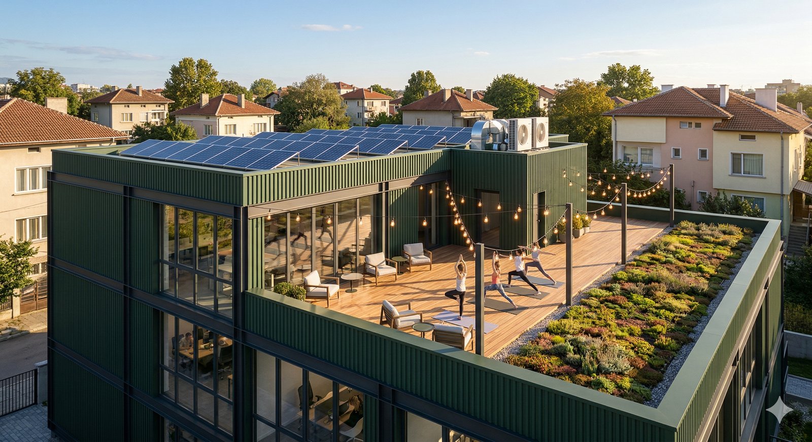 Покривна тераса — зелен покрив